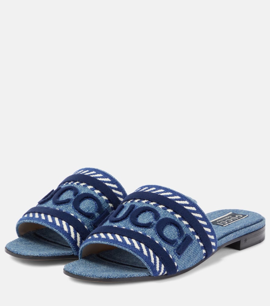 Gucci Jane denim slides