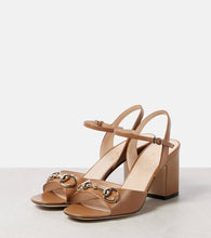 Gucci Lady Horsebit 75 leather sandals