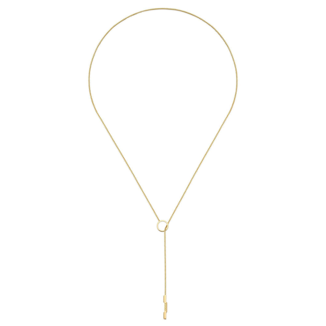 Gucci Link To Love Lariat Necklace in Yellow Gold