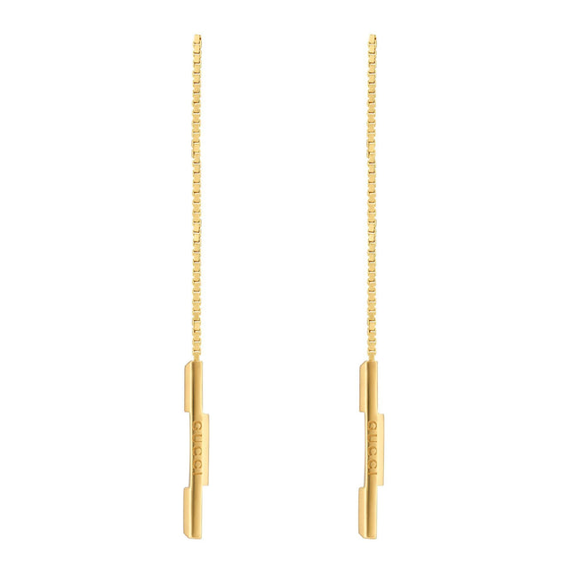 Gucci Link To Love Long Pendant Earrings in Yellow Gold
