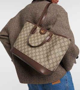 Gucci Ophidia GG Mini leather-trimmed tote bag