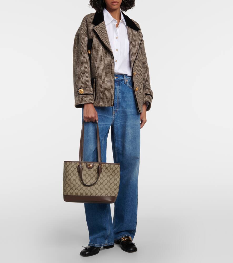 Gucci Ophidia GG Mini leather-trimmed tote bag