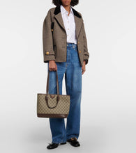 Gucci Ophidia GG Mini leather-trimmed tote bag