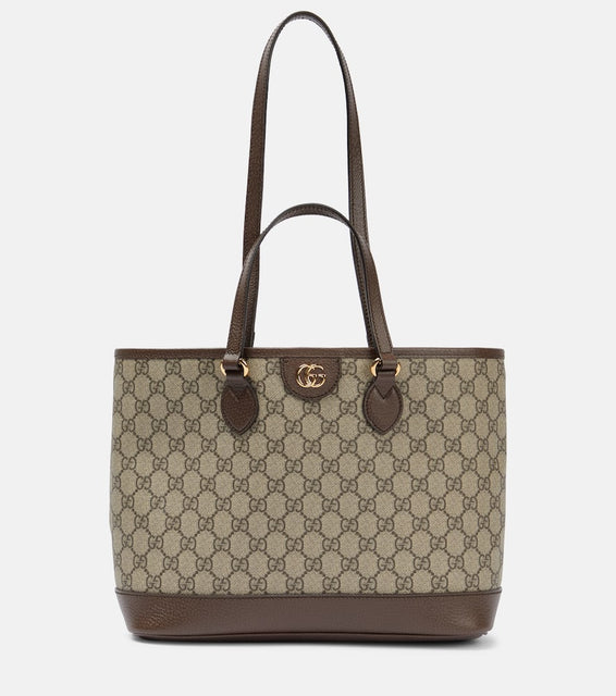 Gucci Ophidia GG Mini leather-trimmed tote bag. Shop Gucci Tote Bags for women now.