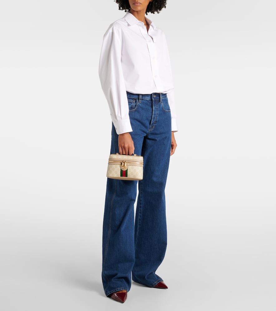 Gucci Ophidia Super Mini leather-trimmed shoulder bag