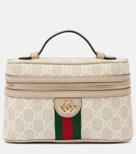 Gucci Ophidia Super Mini leather-trimmed shoulder bag. Shop Gucci Top-Handle Bags for women now.