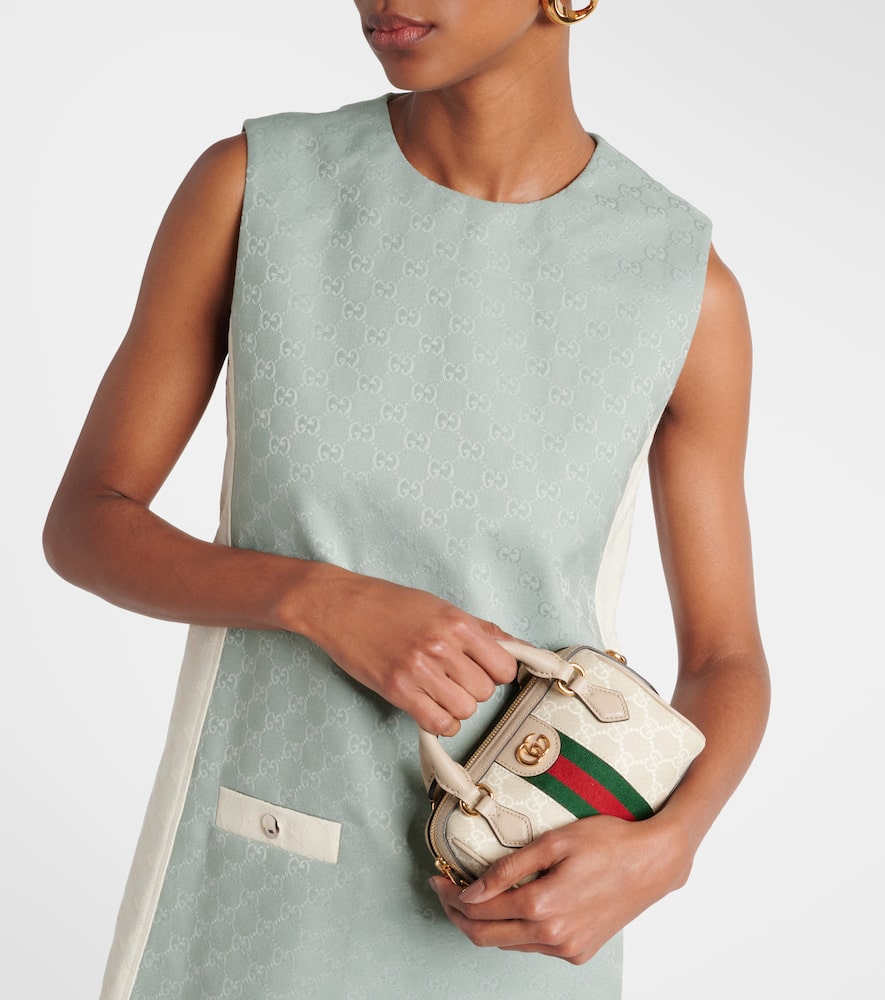 Gucci Ophidia Super Mini leather-trimmed tote bag