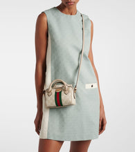 Gucci Ophidia Super Mini leather-trimmed tote bag