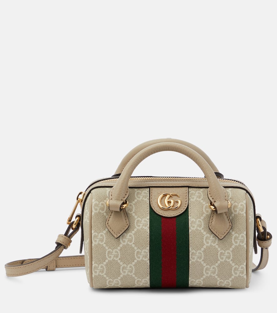 Gucci Ophidia Super Mini leather-trimmed tote bag. Shop Gucci Shoulder Bags for women now.