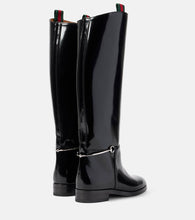 Gucci Polished leather knee-high boots