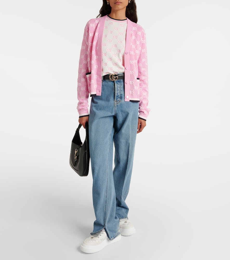 Gucci Screener GG embellished leather sneakers