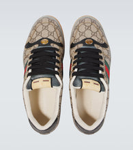 Gucci Screener leather-trimmed GG sneakers