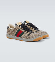 Gucci Screener leather-trimmed GG sneakers