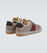 Gucci Screener leather-trimmed GG sneakers