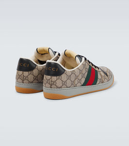 Gucci Screener leather-trimmed GG sneakers