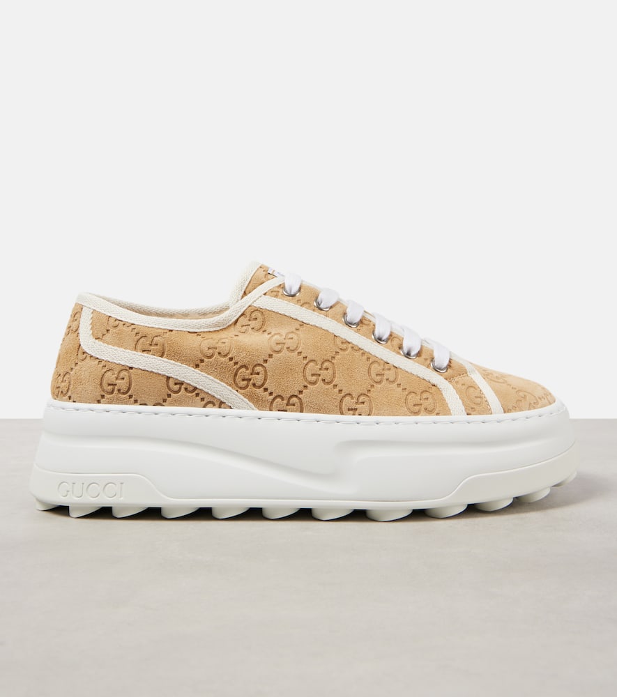 Gucci Tennis Trek GG suede platform sneakers