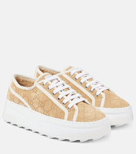 Gucci Tennis Trek GG suede platform sneakers