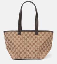 Gucci Totissima Small leather-trimmed tote bag. Shop Gucci Tote Bags for women now.