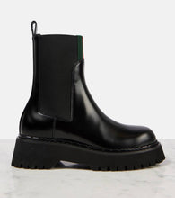 Gucci Web Stripe leather Chelsea boots