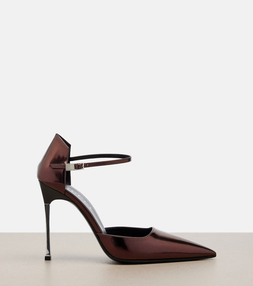Gucci Bombshell metallic leather pumps (Brown) - High-Heel Pumps