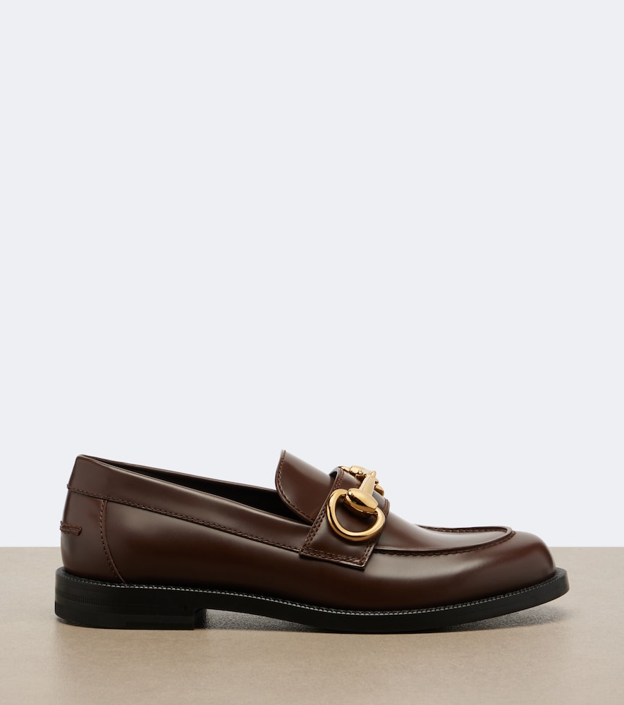 Brown Gucci Boulevard Horsebit leather loafers - Loafers