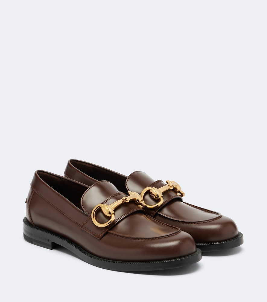 Brown Gucci Boulevard Horsebit leather loafers - Loafers