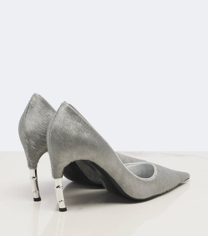 Gucci Castello calf hair pumps - Silver High-Heel Pumps