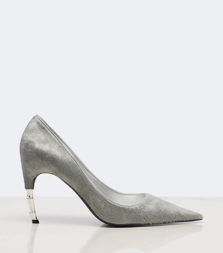 Gucci Castello calf hair pumps - Silver High-Heel Pumps