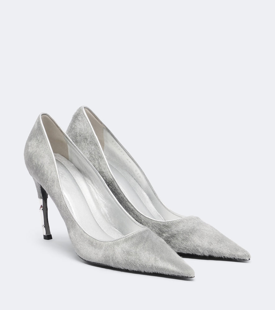 Gucci Castello calf hair pumps - Silver High-Heel Pumps