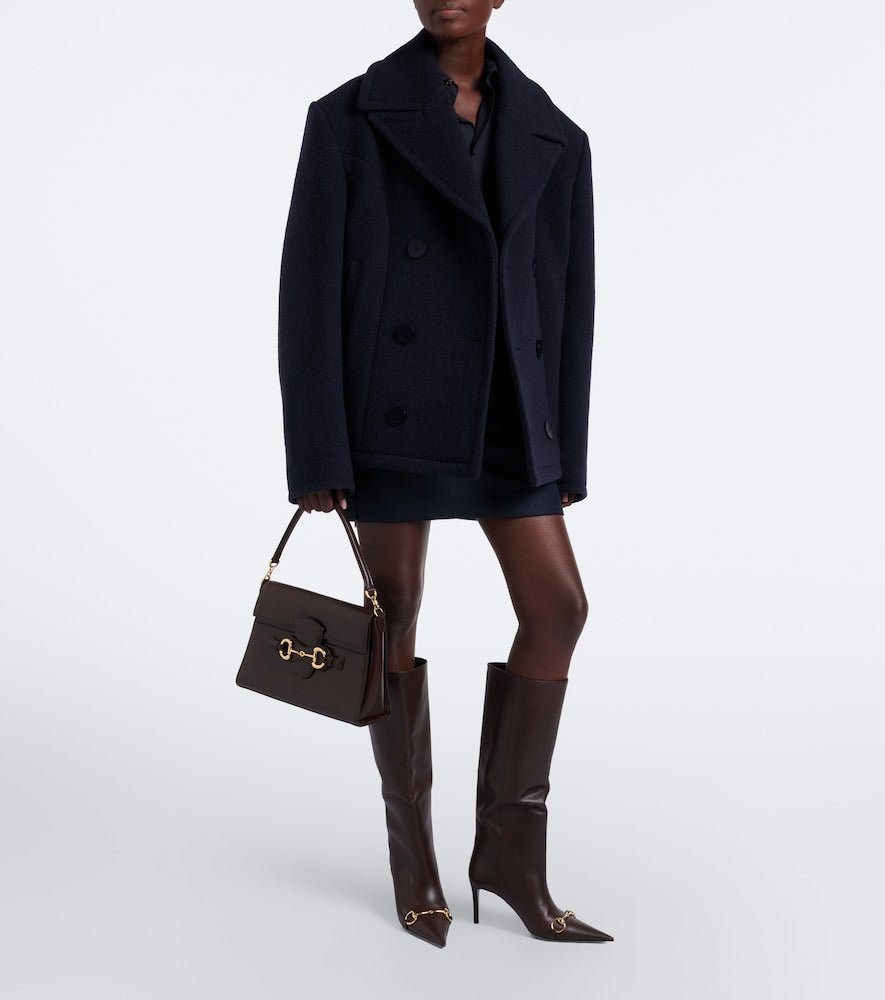 Brown Gucci Donna Horsebit leather knee-high boots - Knee-high Boots