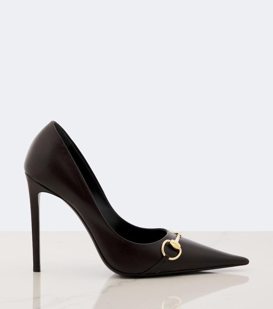 Gucci Donna Horsebit leather pumps in Brown - High-Heel Pumps