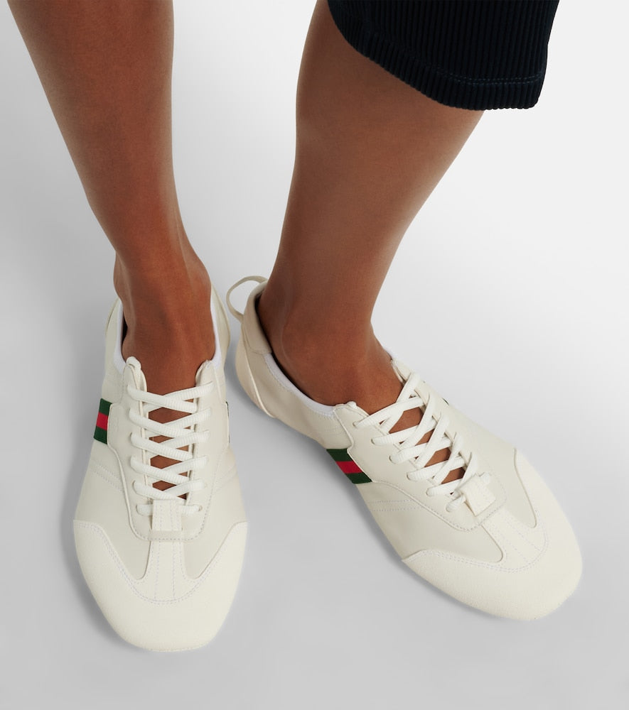 Gucci Flex suede and leather sneakers (White) - Low-Top Sneakers