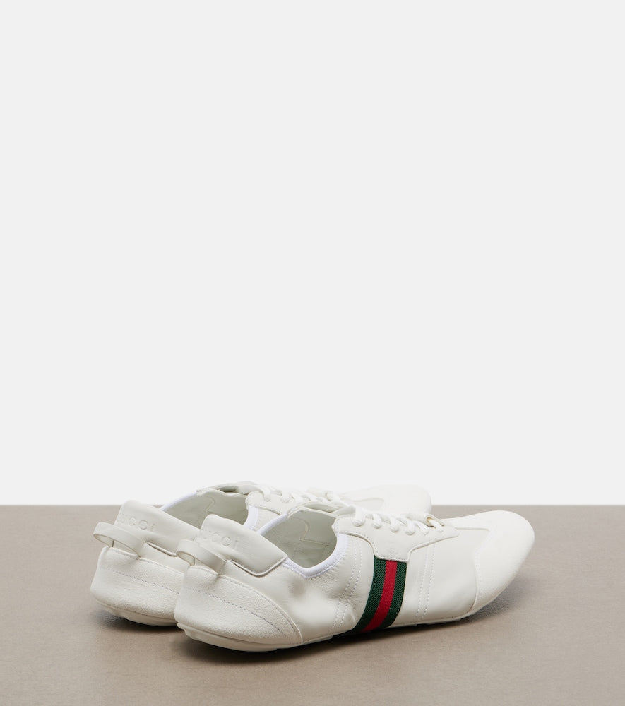 Gucci Flex suede and leather sneakers (White) - Low-Top Sneakers