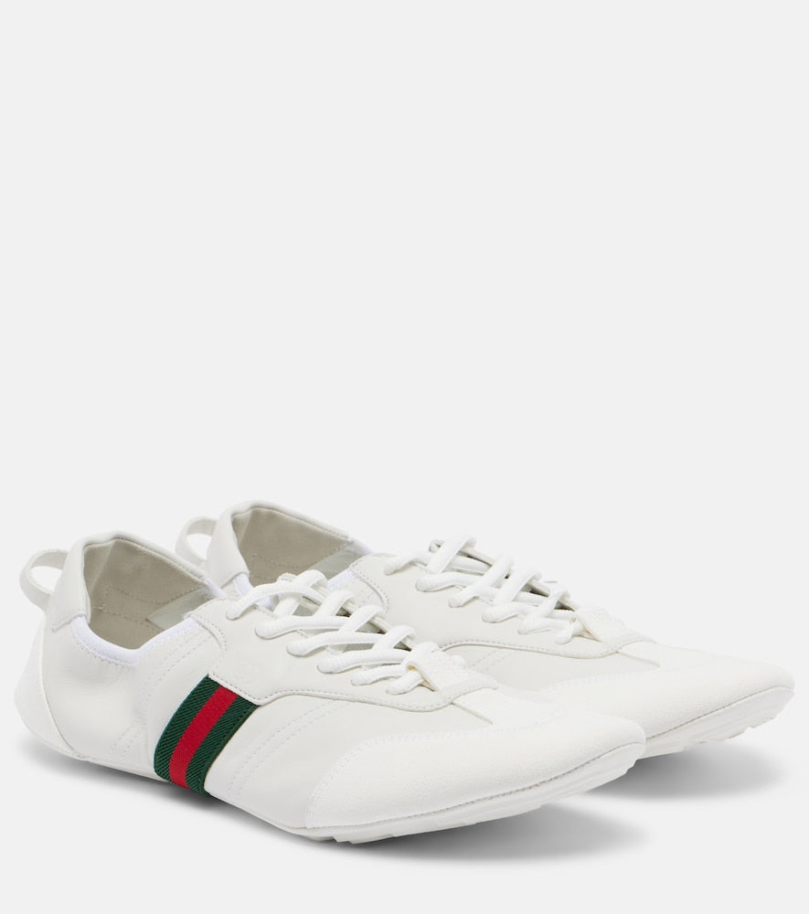 Gucci Flex suede and leather sneakers (White) - Low-Top Sneakers