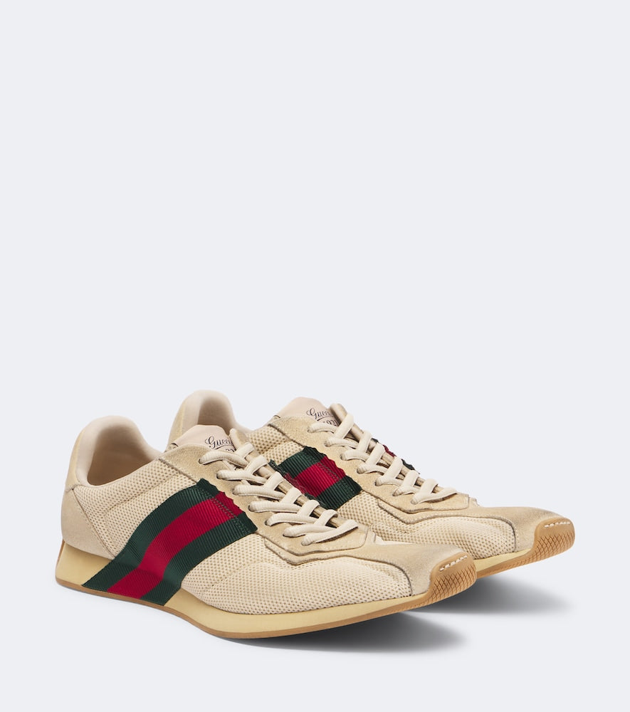 Gucci Gucci Tempo suede-trimmed sneakers in Beige - Low-Top Sneakers