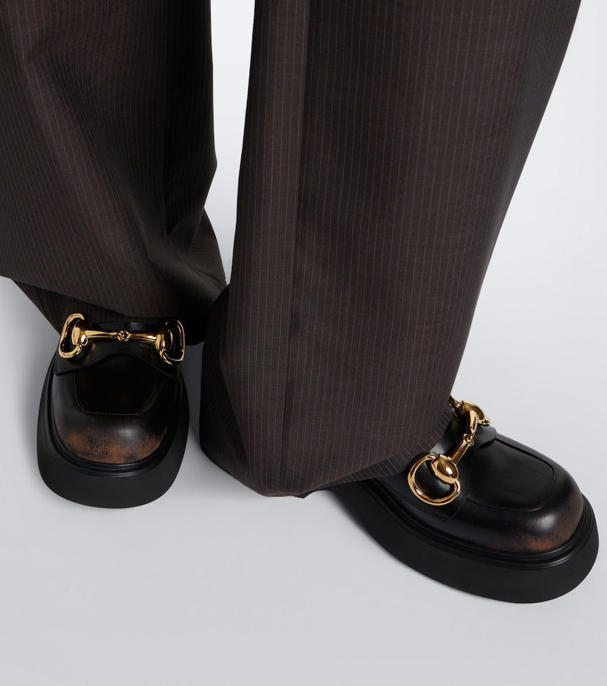 Gucci Horsebit leather loafers in Black - Loafers