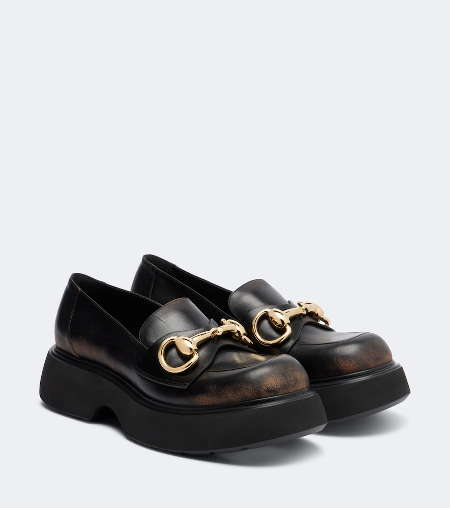 Gucci Horsebit leather loafers in Black - Loafers