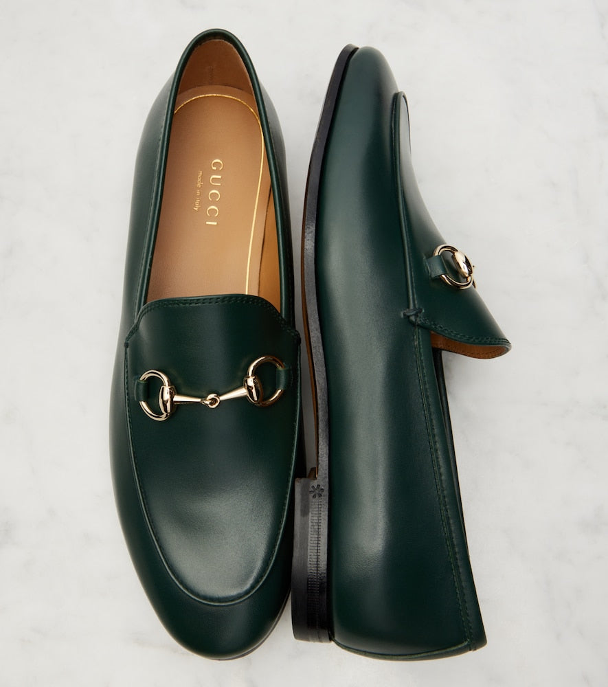 Green Gucci Horsebit leather loafers - Loafers