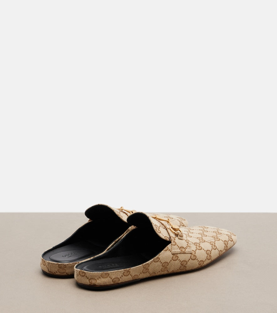 Gucci Ragazzo GG canvas mules in Beige - Flat Shoes