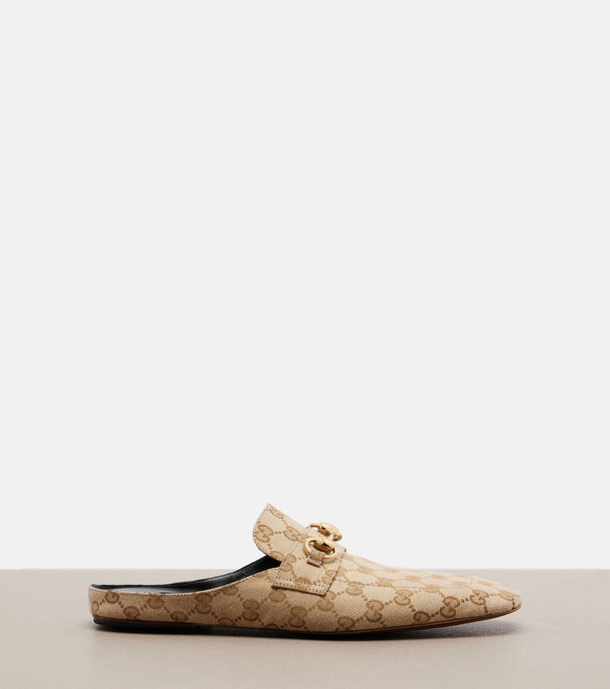 Gucci Ragazzo GG canvas mules in Beige - Flat Shoes