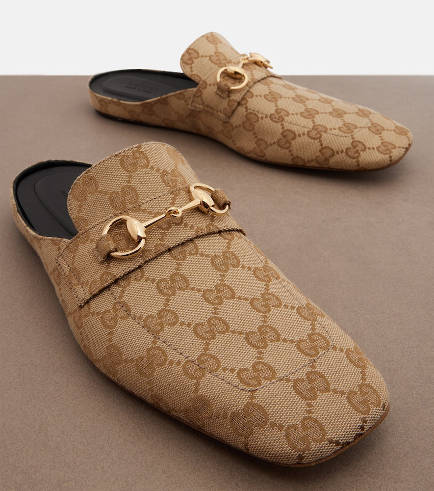Gucci Ragazzo GG canvas mules in Beige - Flat Shoes