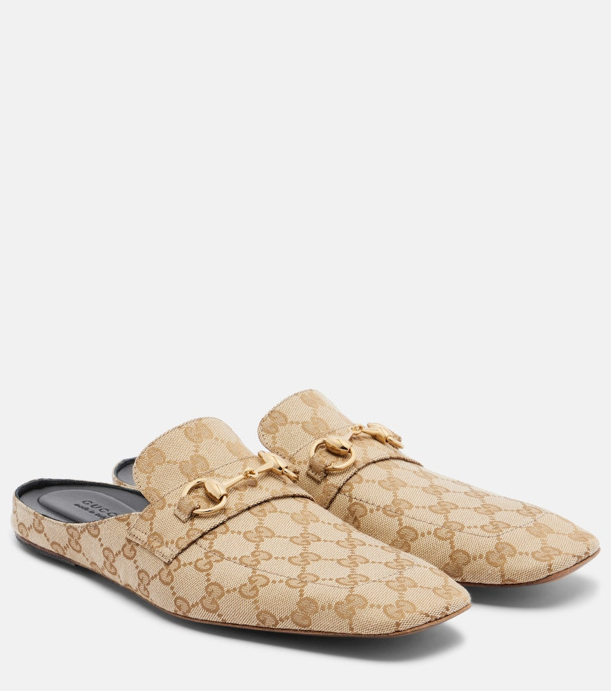 Gucci Ragazzo GG canvas mules in Beige - Flat Shoes