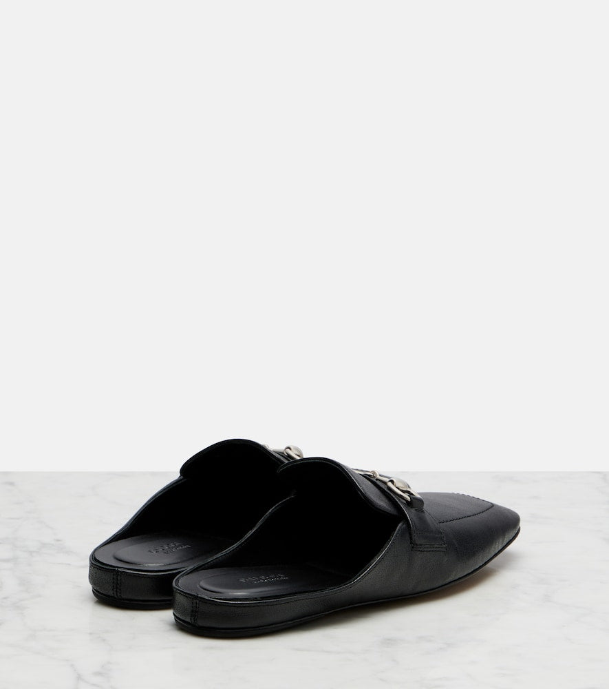 Gucci Ragazzo Horsebit leather mules (Black) - Mules