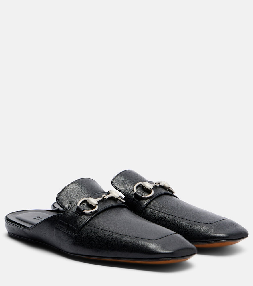 Gucci Ragazzo Horsebit leather mules (Black) - Mules