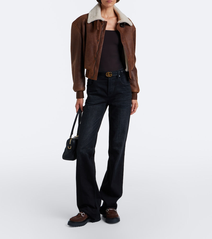 Gucci Rhody Horsebit suede platform loafers in Brown - Loafers