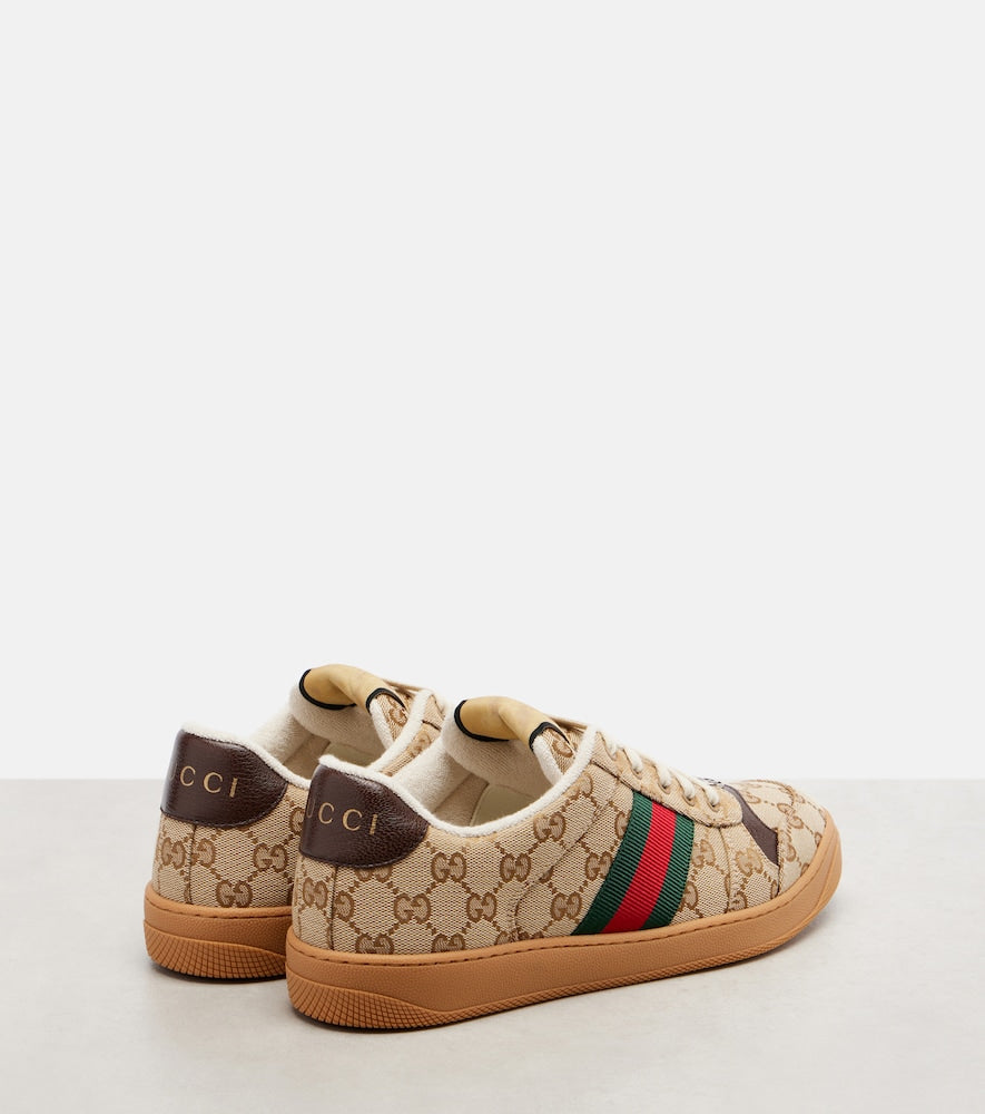 Brown Gucci Screener GG Canvas sneakers - Low-Top Sneakers