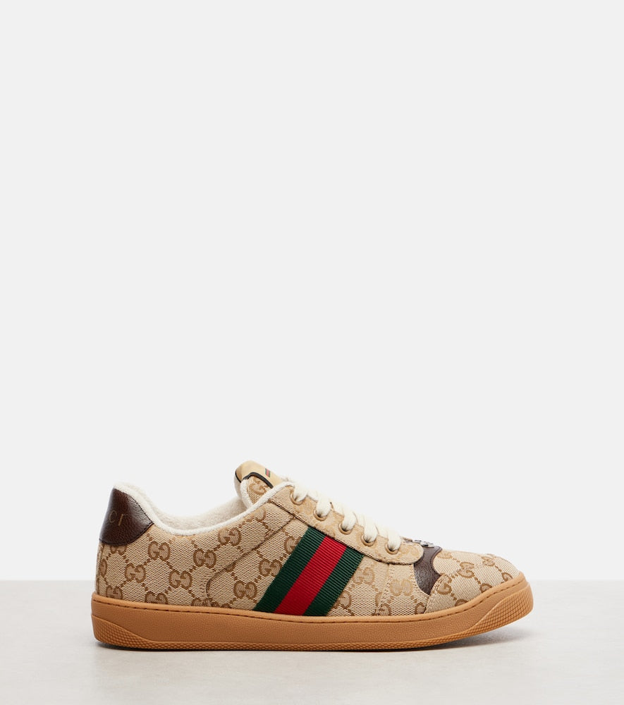 Brown Gucci Screener GG Canvas sneakers - Low-Top Sneakers