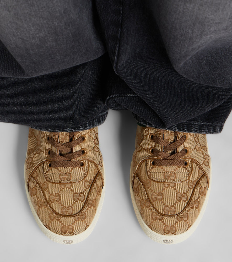 Beige Gucci Stretch GG canvas low-top sneakers - Low-Top Sneakers