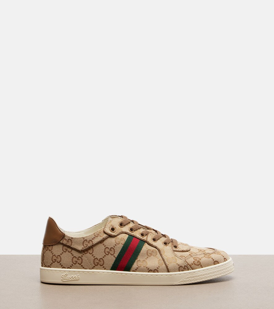 Beige Gucci Stretch GG canvas low-top sneakers - Low-Top Sneakers