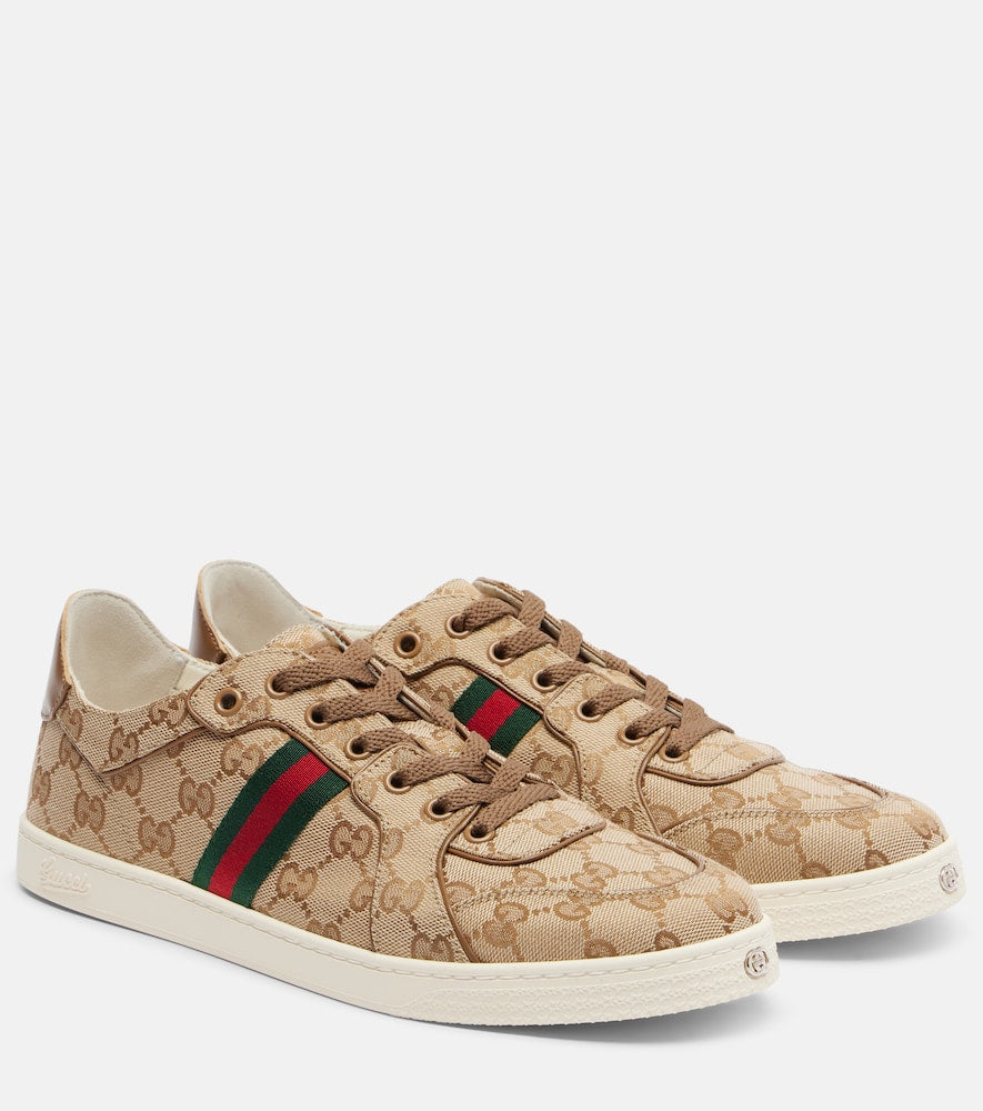 Beige Gucci Stretch GG canvas low-top sneakers - Low-Top Sneakers